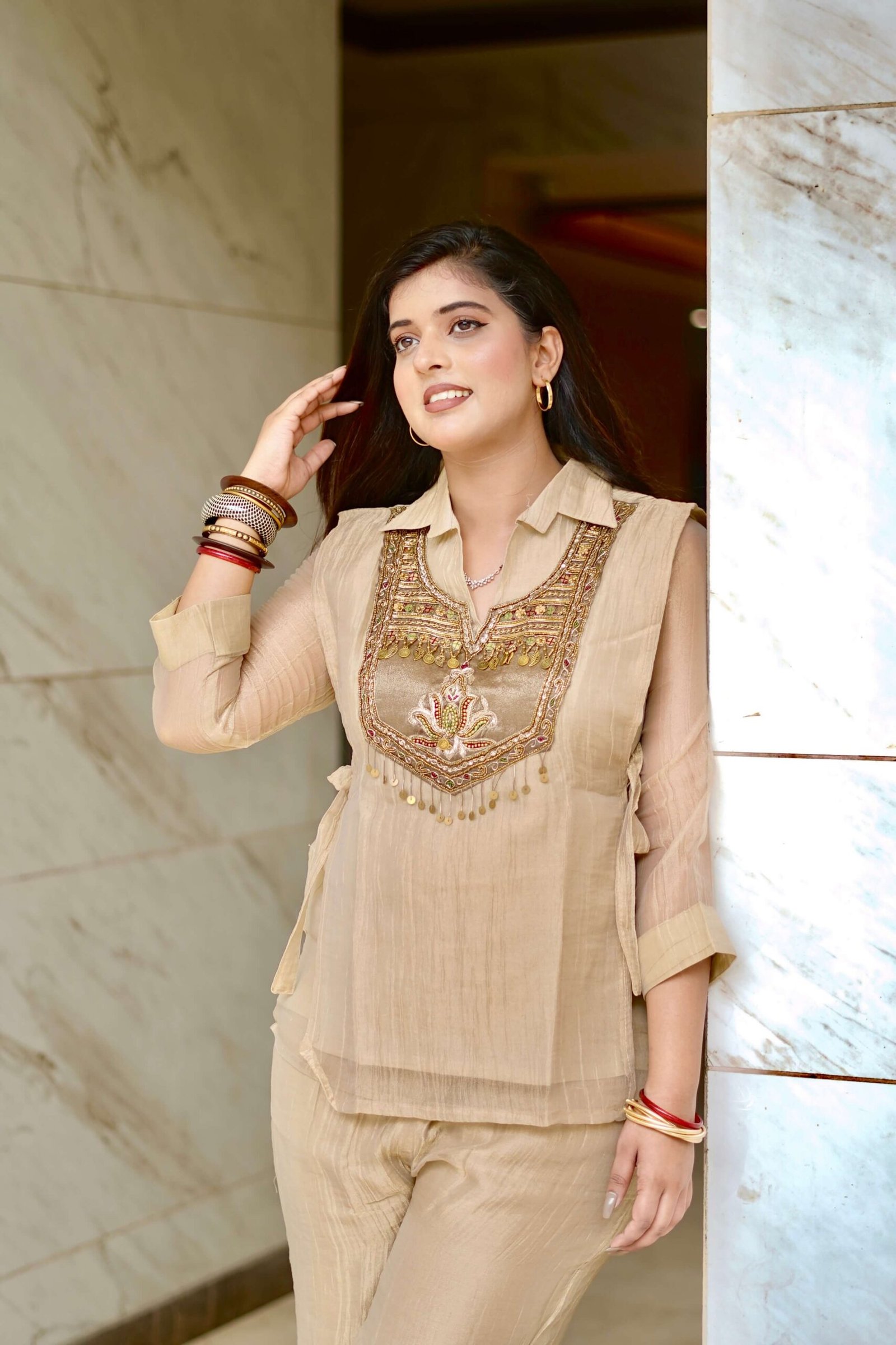 Regal Heritage Co-ord Set by Sarwadhya Couture - Image 2