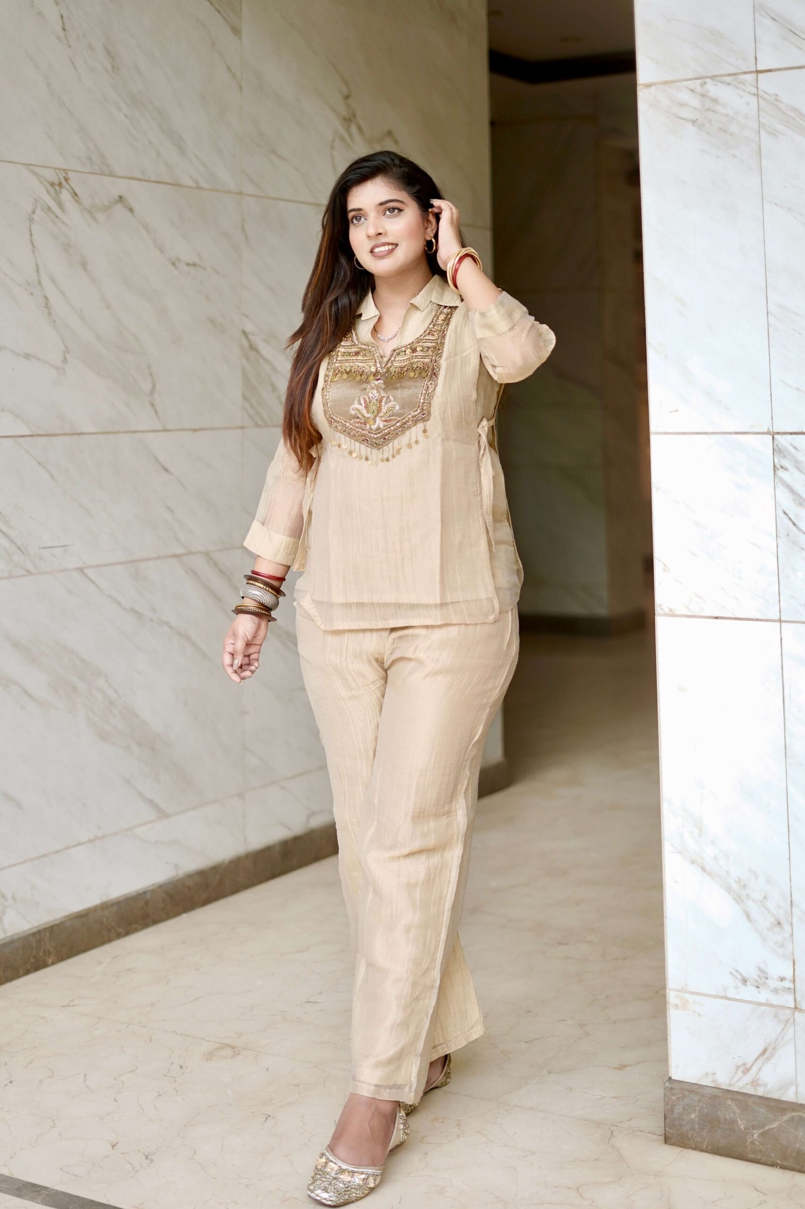 Regal Heritage Co-ord Set by Sarwadhya Couture - Image 5